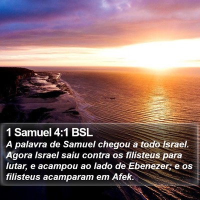 1 Samuel 4:1 BSL Bible Verse Image