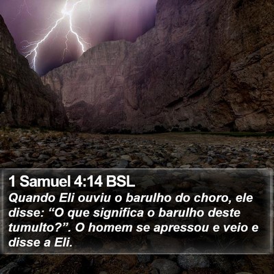 1 Samuel 4:14 BSL Bible Verse Image