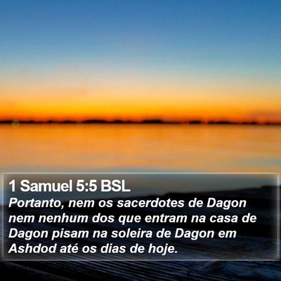 1 Samuel 5:5 BSL Bible Verse Image