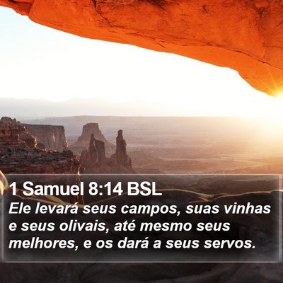 1 Samuel 8:14 BSL Bible Verse Image