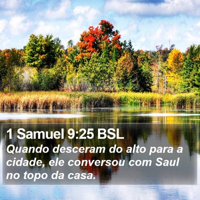 1 Samuel 9:25 BSL Bible Verse Image
