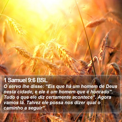 1 Samuel 9:6 BSL Bible Verse Image