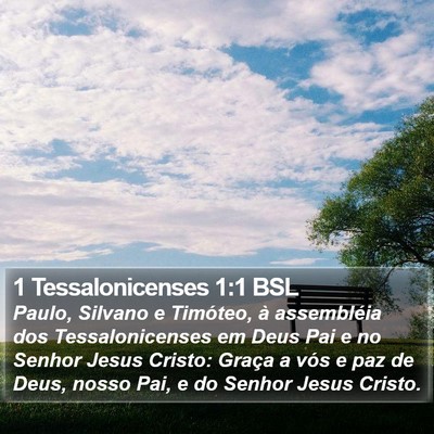 1 Tessalonicenses 1:1 BSL Bible Verse Image