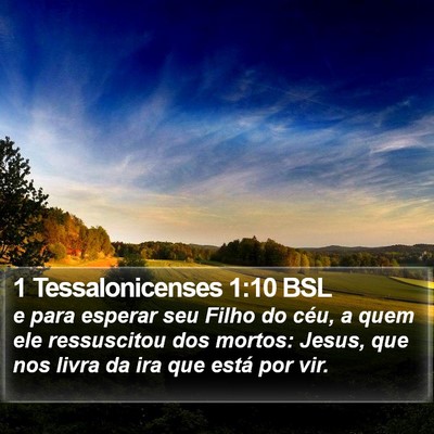 1 Tessalonicenses 1:10 BSL Bible Verse Image