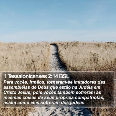 1 Tessalonicenses 2:14 BSL Bible Verse Image