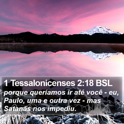 1 Tessalonicenses 2:18 BSL Bible Verse Image