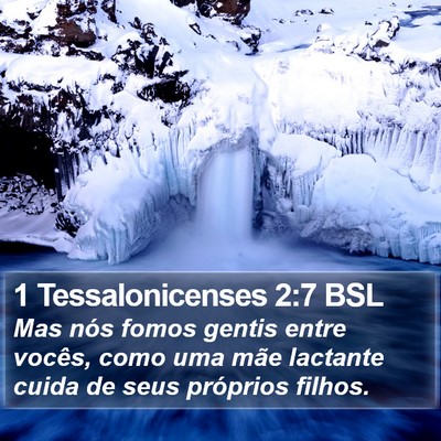 1 Tessalonicenses 2:7 BSL Bible Verse Image