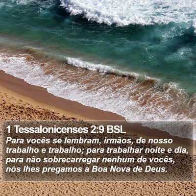 1 Tessalonicenses 2:9 BSL Bible Verse Image