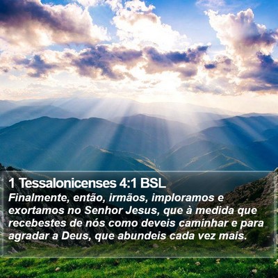 1 Tessalonicenses 4:1 BSL Bible Verse Image