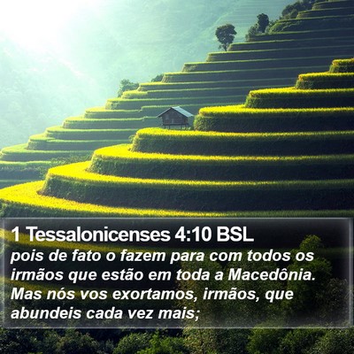 1 Tessalonicenses 4:10 BSL Bible Verse Image