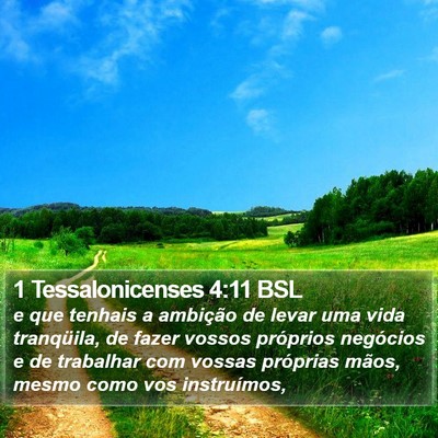 1 Tessalonicenses 4:11 BSL Bible Verse Image