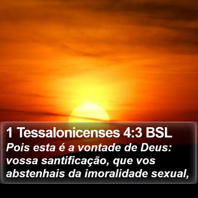 1 Tessalonicenses 4:3 BSL Bible Verse Image