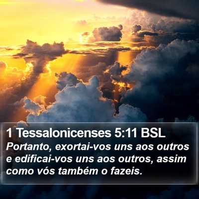1 Tessalonicenses 5:11 BSL Bible Verse Image