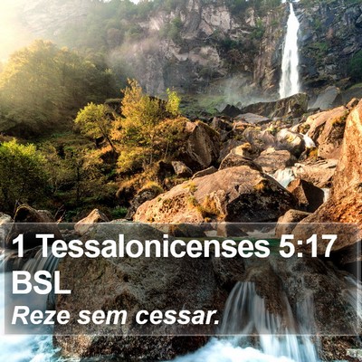1 Tessalonicenses 5:17 BSL Bible Verse Image