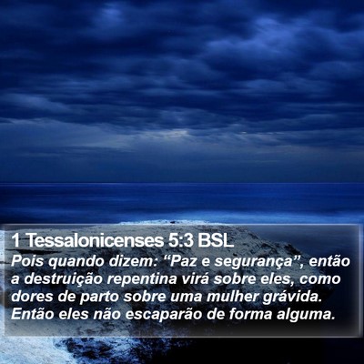1 Tessalonicenses 5:3 BSL Bible Verse Image
