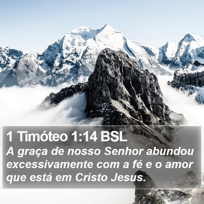 1 Timóteo 1:14 BSL Bible Verse Image