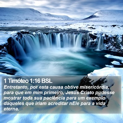 1 Timóteo 1:16 BSL Bible Verse Image