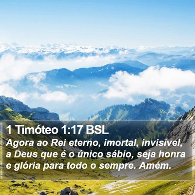 1 Timóteo 1:17 BSL Bible Verse Image