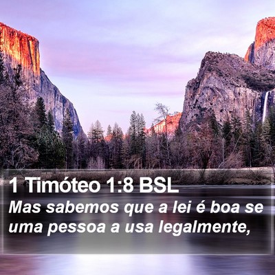 1 Timóteo 1:8 BSL Bible Verse Image