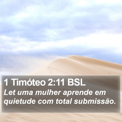 1 Timóteo 2:11 BSL Bible Verse Image