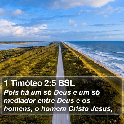 1 Timóteo 2:5 BSL Bible Verse Image
