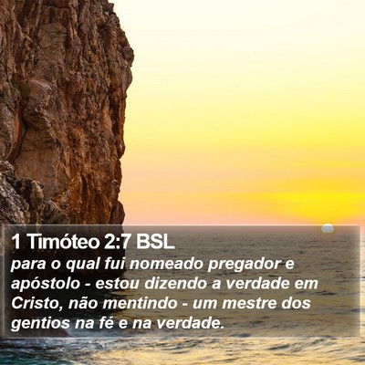 1 Timóteo 2:7 BSL Bible Verse Image
