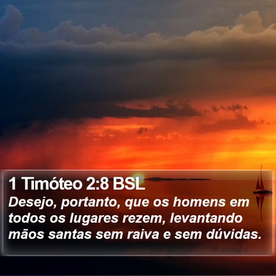 1 Timóteo 2:8 BSL Bible Verse Image