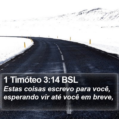 1 Timóteo 3:14 BSL Bible Verse Image