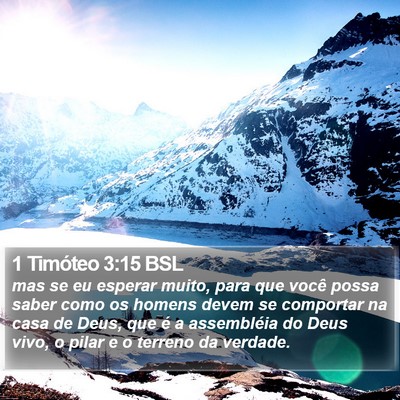 1 Timóteo 3:15 BSL Bible Verse Image