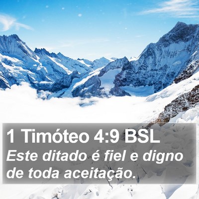 1 Timóteo 4:9 BSL Bible Verse Image