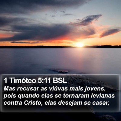 1 Timóteo 5:11 BSL Bible Verse Image
