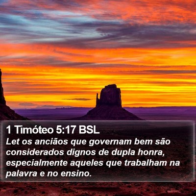 1 Timóteo 5:17 BSL Bible Verse Image