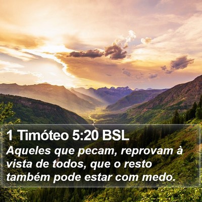 1 Timóteo 5:20 BSL Bible Verse Image