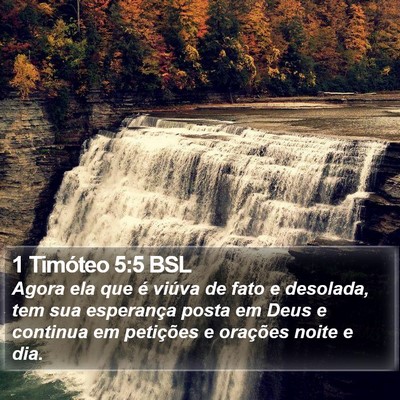 1 Timóteo 5:5 BSL Bible Verse Image