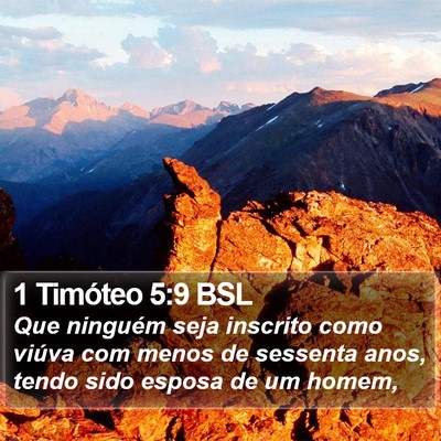 1 Timóteo 5:9 BSL Bible Verse Image