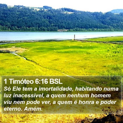 1 Timóteo 6:16 BSL Bible Verse Image