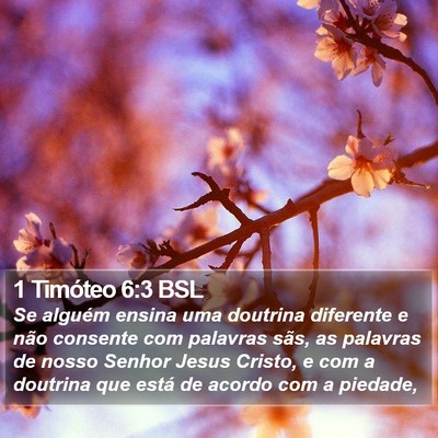 1 Timóteo 6:3 BSL Bible Verse Image