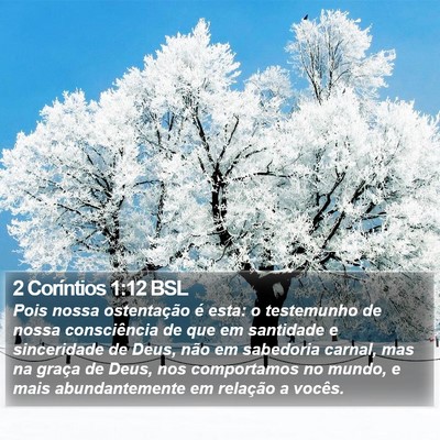 2 Coríntios 1:12 BSL Bible Verse Image