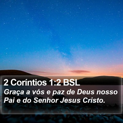2 Coríntios 1:2 BSL Bible Verse Image