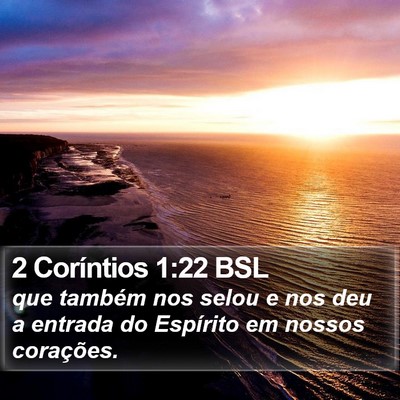 2 Coríntios 1:22 BSL Bible Verse Image