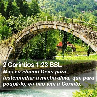 2 Coríntios 1:23 BSL Bible Verse Image