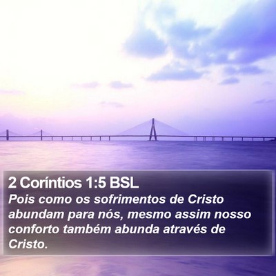 2 Coríntios 1:5 BSL Bible Verse Image