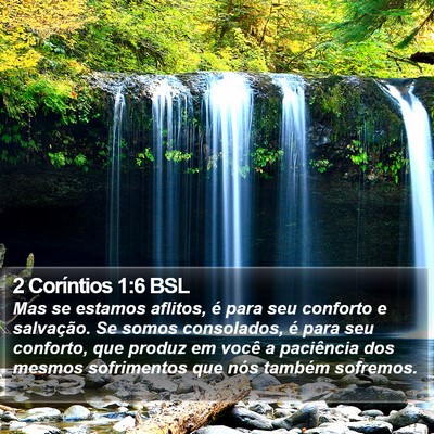 2 Coríntios 1:6 BSL Bible Verse Image