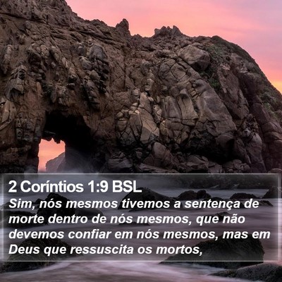 2 Coríntios 1:9 BSL Bible Verse Image