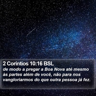 2 Coríntios 10:16 BSL Bible Verse Image