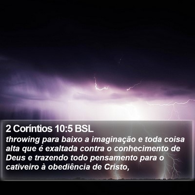 2 Coríntios 10:5 BSL Bible Verse Image