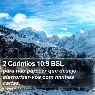 2 Coríntios 10:9 BSL Bible Verse Image