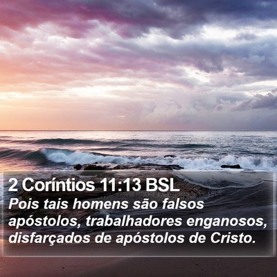 2 Coríntios 11:13 BSL Bible Verse Image