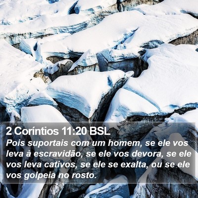2 Coríntios 11:20 BSL Bible Verse Image