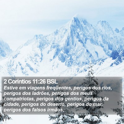 2 Coríntios 11:26 BSL Bible Verse Image